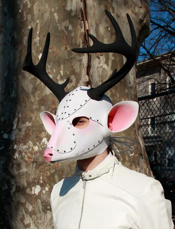 Albino Deer Hood